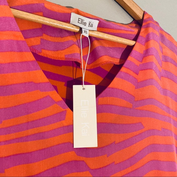 NWT Ellie Kai 100% Silk Blouse - Picture 4 of 6